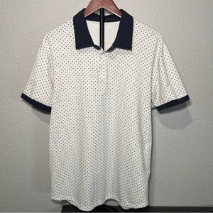 BYLT Men's Premium Basics Polo Shirt Polka Dot Size Xl